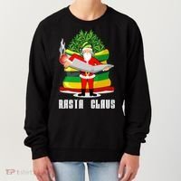Rasta Claus Santa Funny Christmas Women's Sweatshirt thumb 0