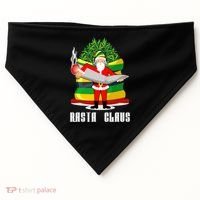 Rasta Claus Santa Funny Christmas USA-Made Doggie Bandana thumb 0