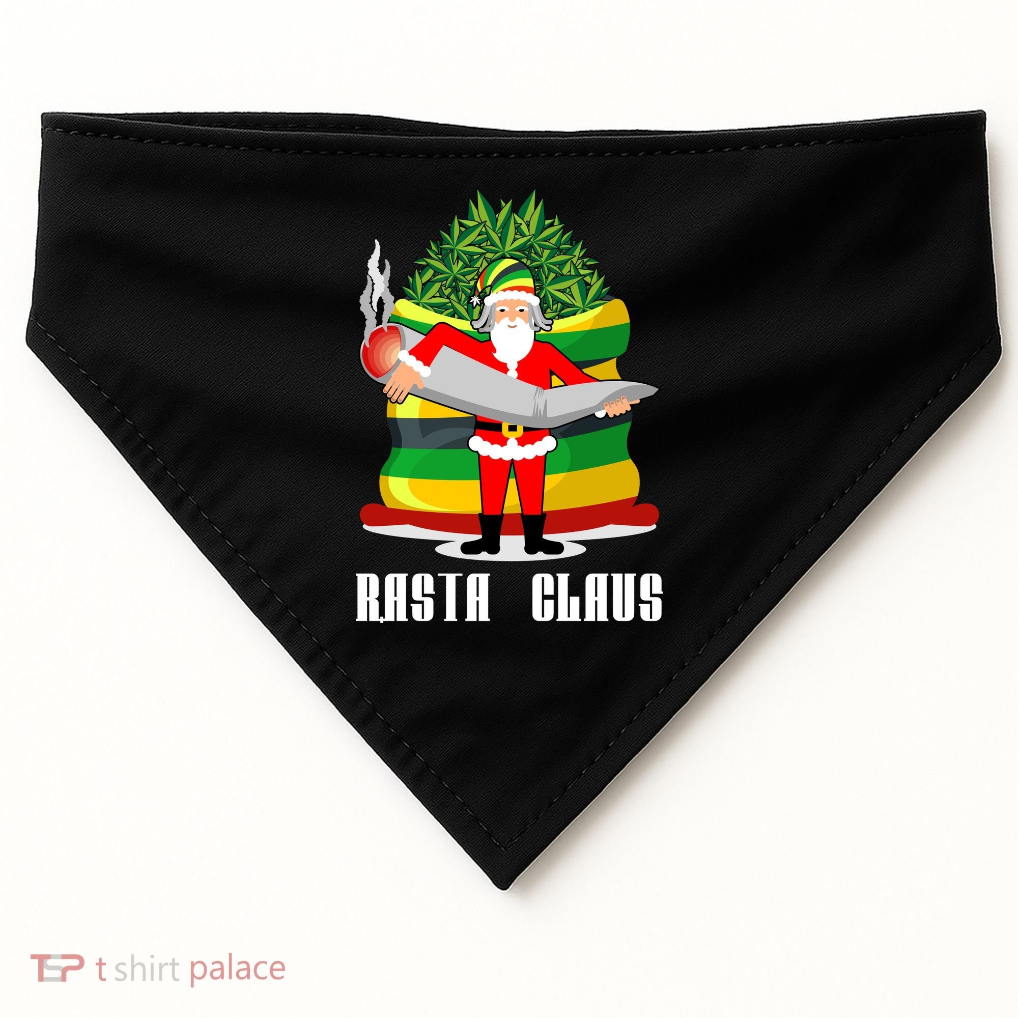 Rasta Claus Santa Funny Christmas USA-Made Doggie Bandana