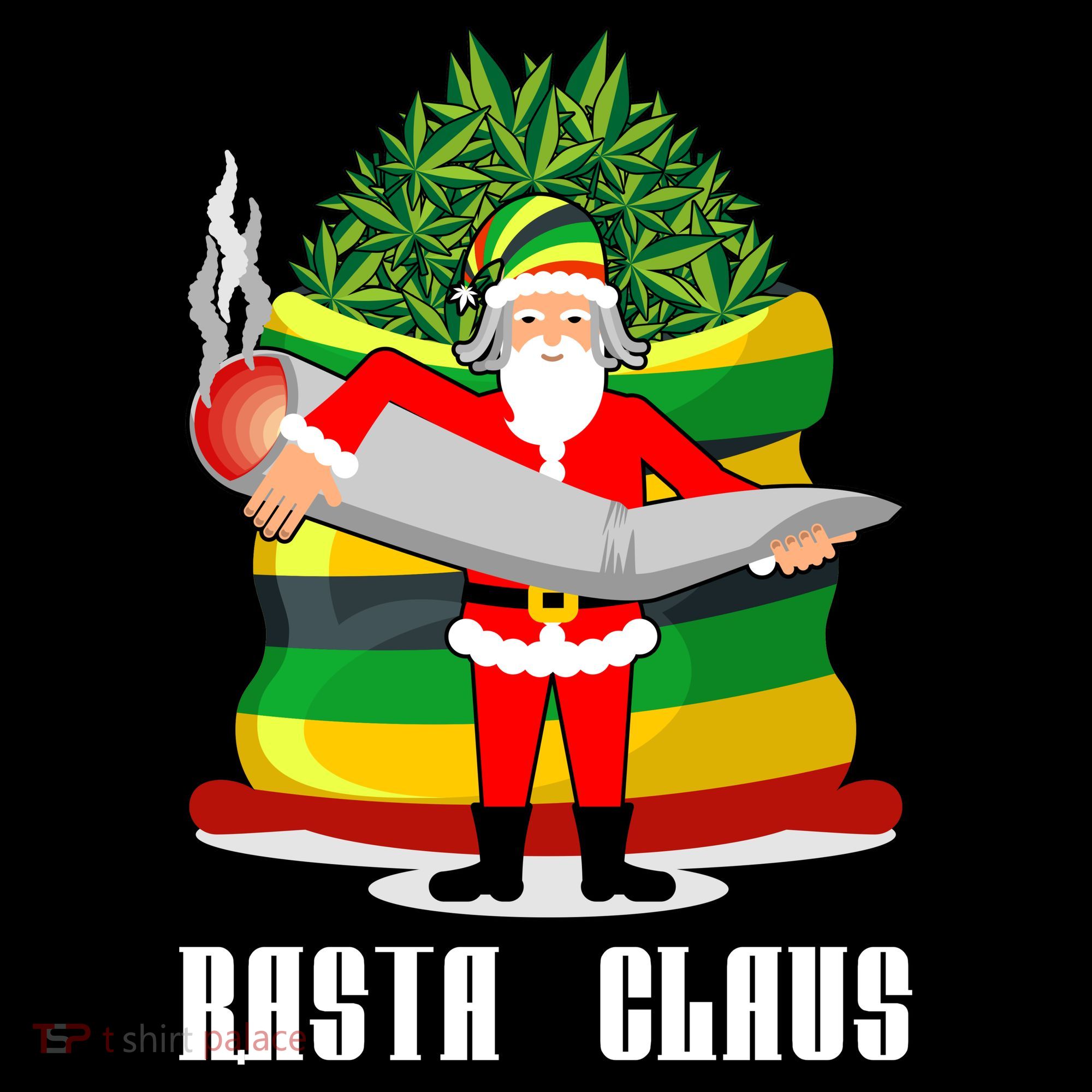 Rasta Claus Santa Funny Christmas Apron