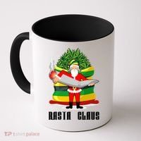 Rasta Claus Santa Funny Christmas Coffee Mug thumb 0