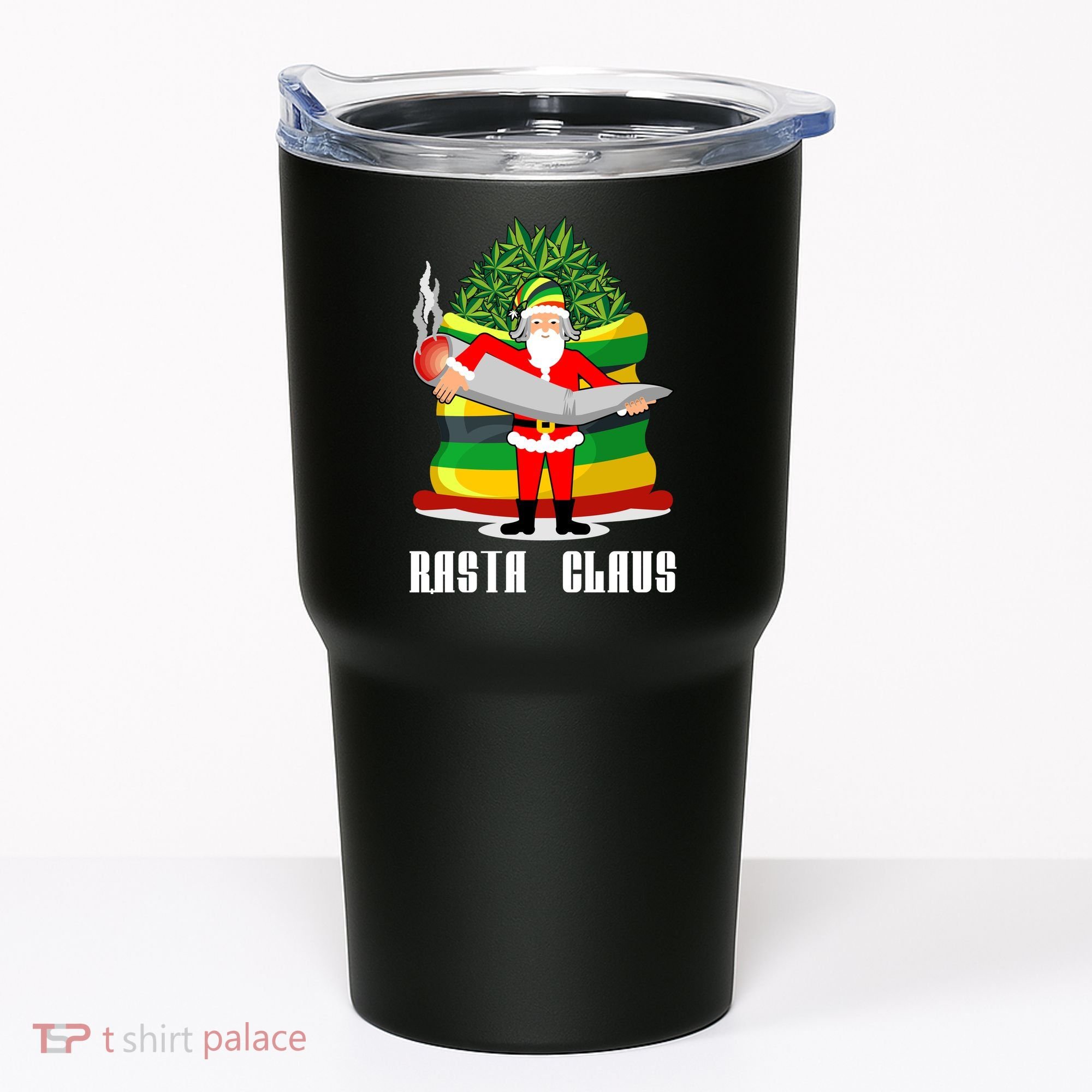 Rasta Claus Santa Funny Christmas Tumbler