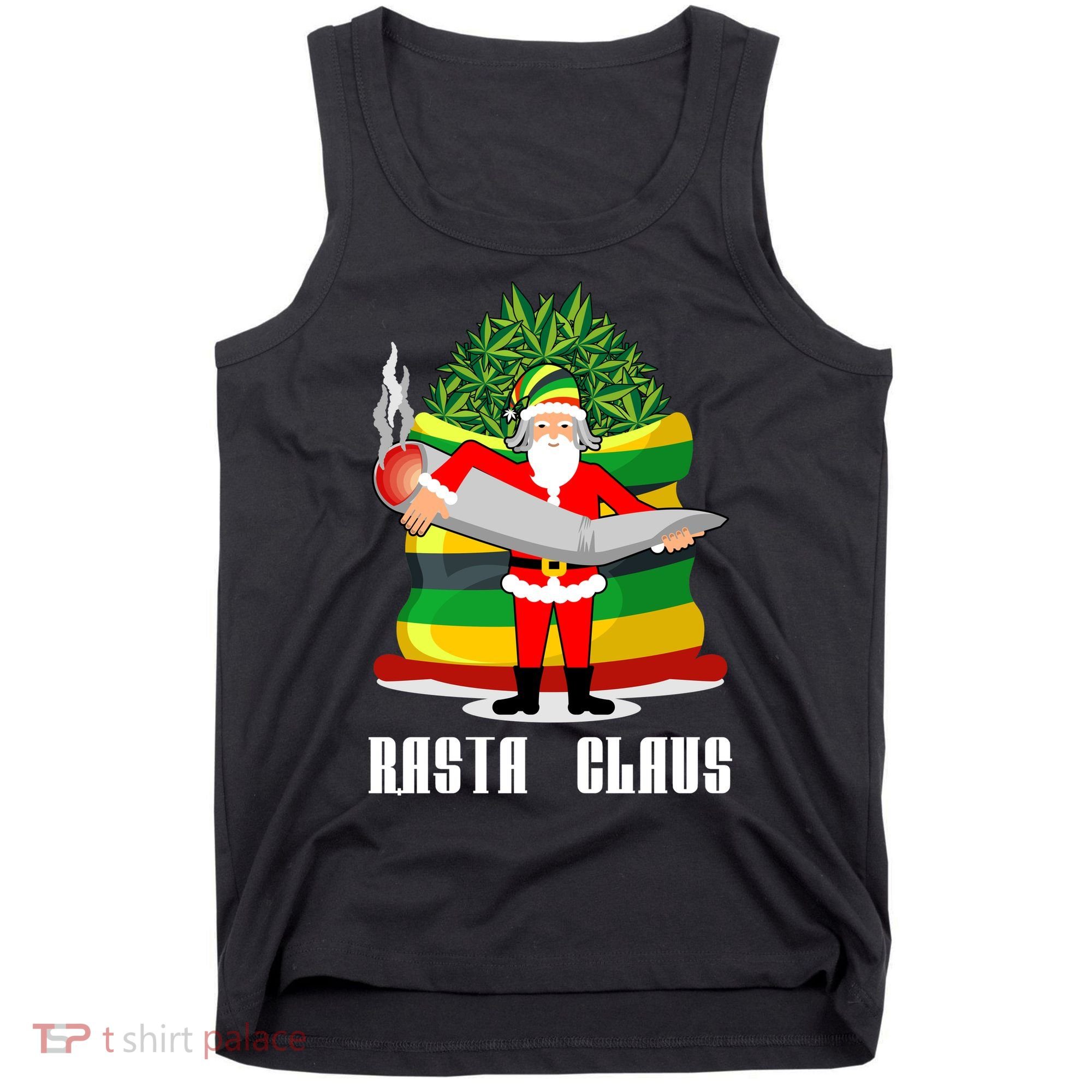 Rasta Claus Santa Funny Christmas Tank Top