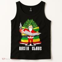 Rasta Claus Santa Funny Christmas Tank Top thumb 2