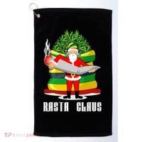 Rasta Claus Santa Funny Christmas Golf Towel thumb 0