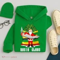 Rasta Claus Santa Funny Christmas Hoodie thumb 4