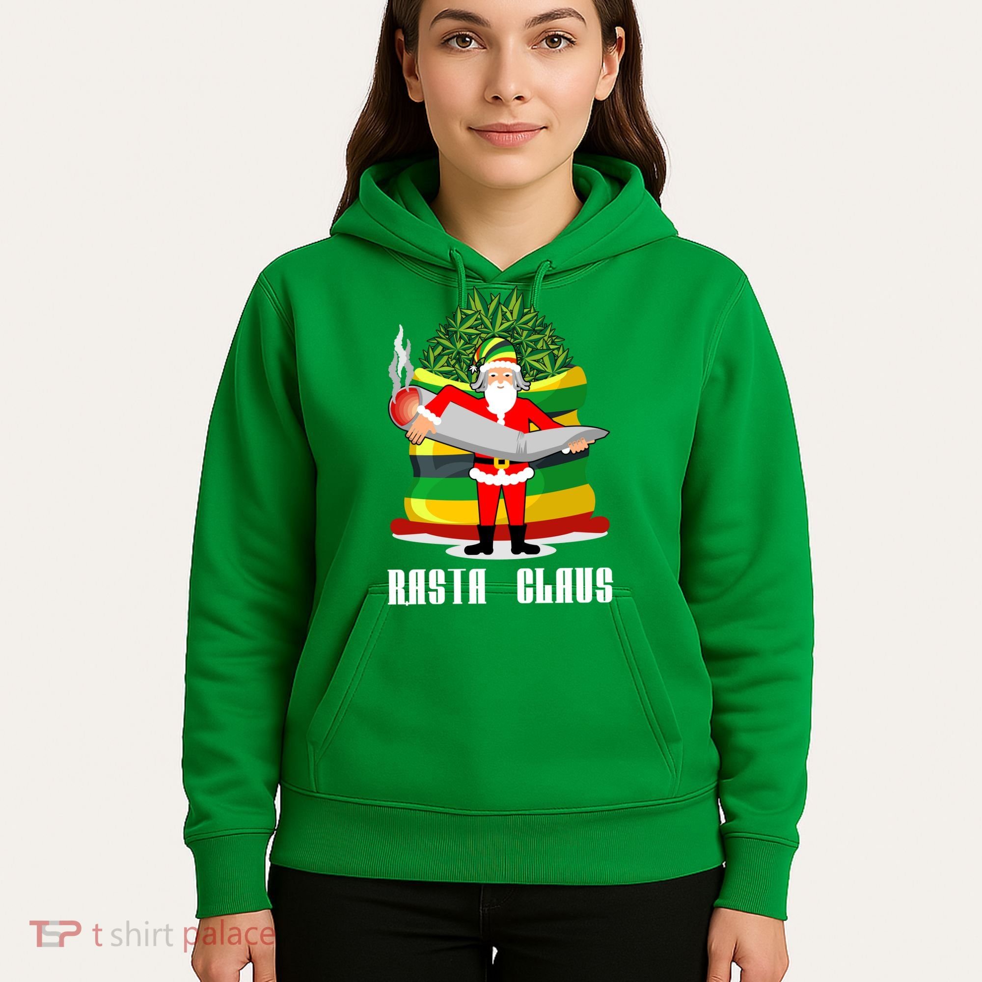 Rasta Claus Santa Funny Christmas Hoodie