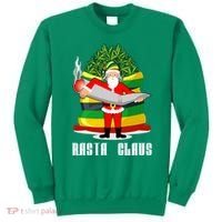 Rasta Claus Santa Funny Christmas Sweatshirt thumb 0