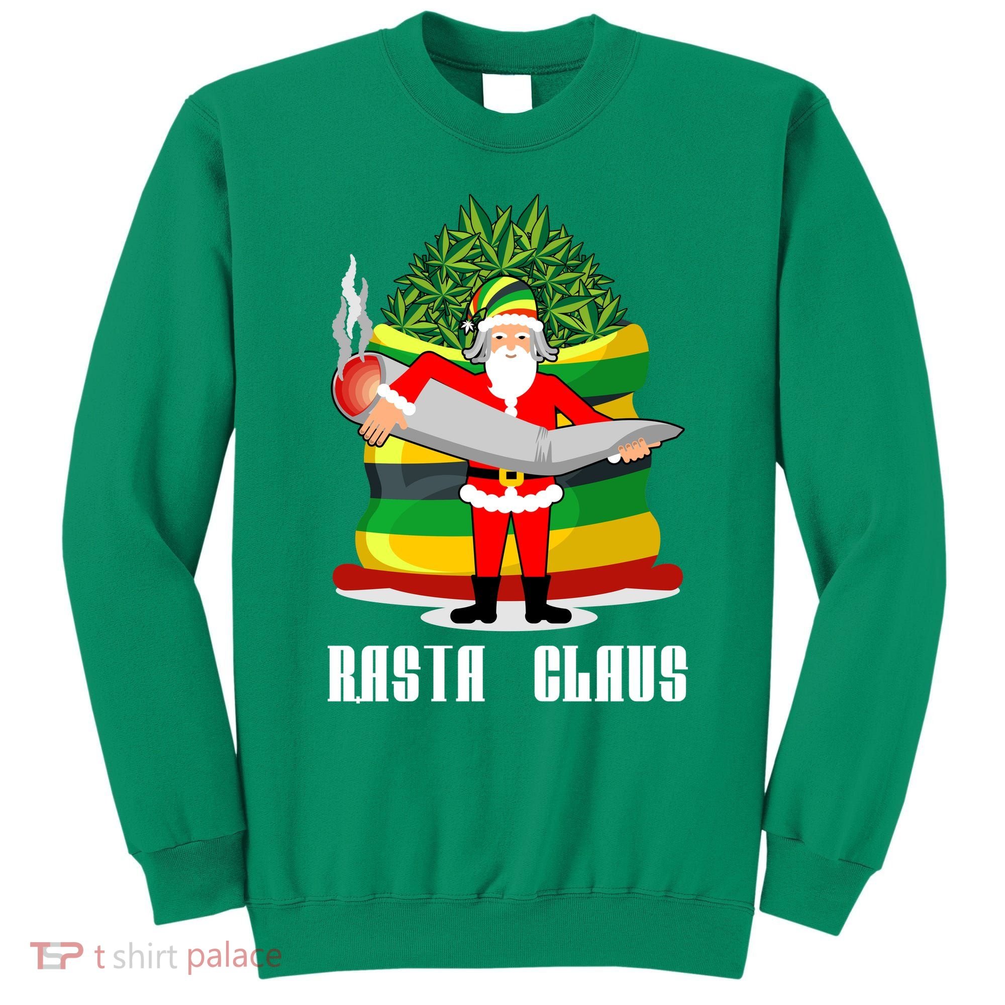 Rasta Claus Santa Funny Christmas Sweatshirt