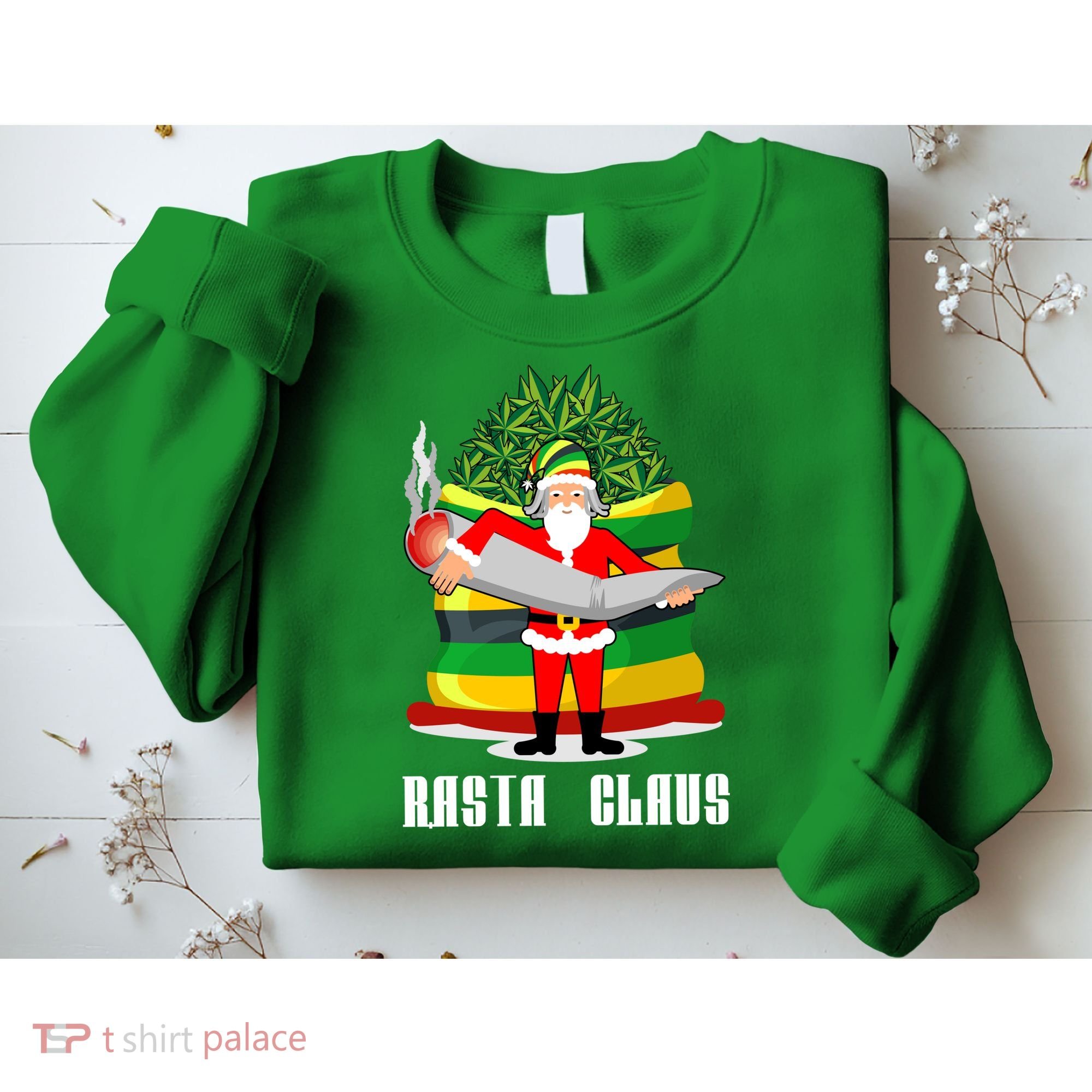 Rasta Claus Santa Funny Christmas Sweatshirt