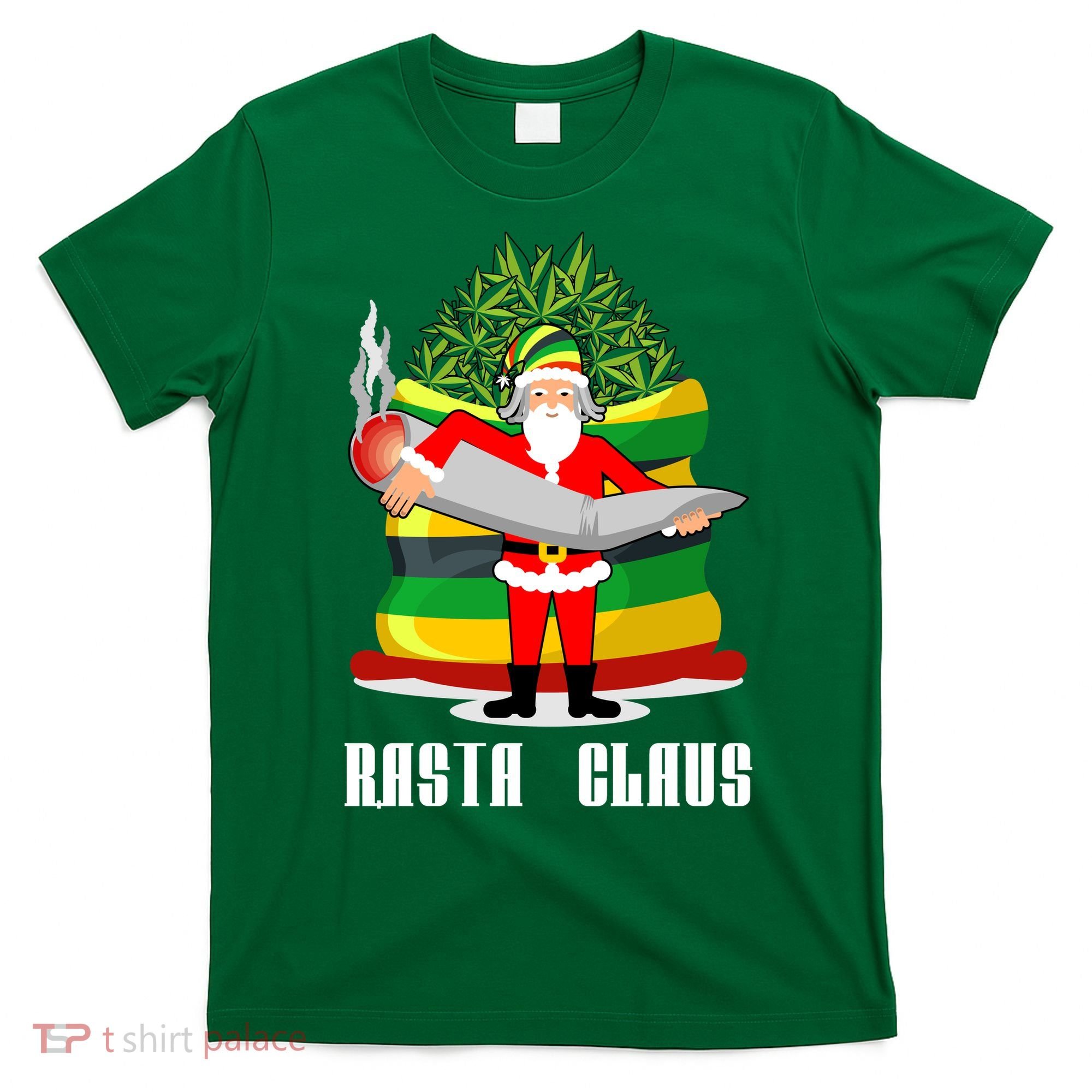 Rasta Claus Santa Funny Christmas T-Shirt