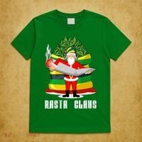 Rasta Claus Santa Funny Christmas T-Shirt thumb 5
