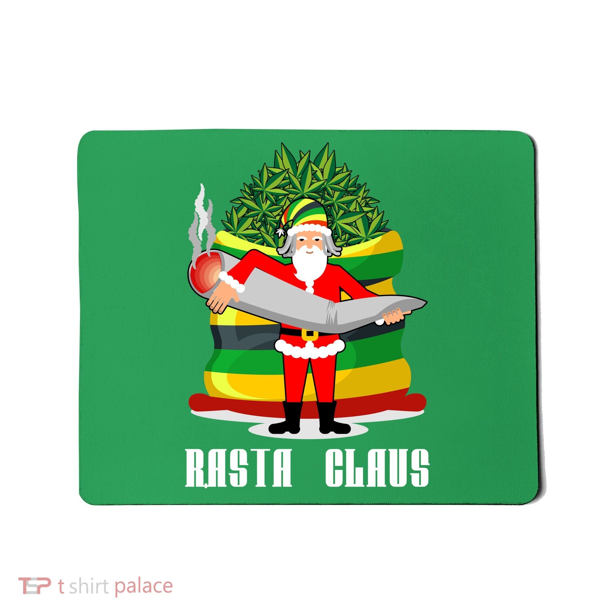 Rasta Claus Santa Funny Christmas Mousepad