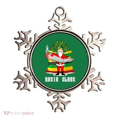 Rasta Claus Santa Funny Christmas Ornament