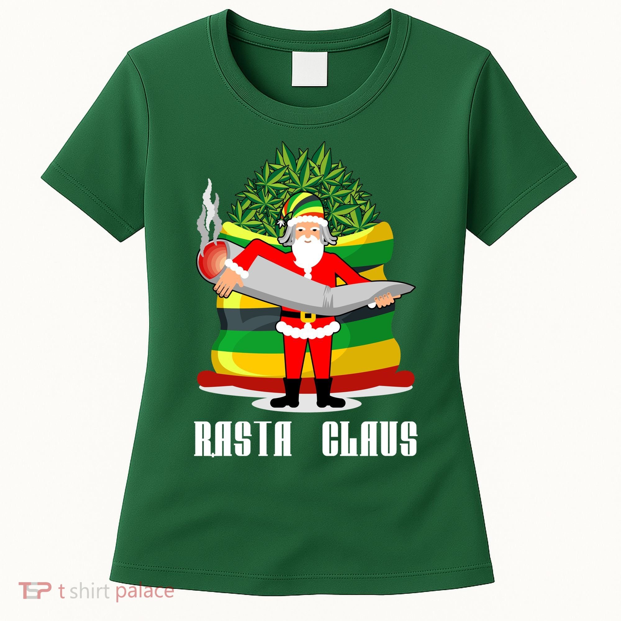 Rasta Claus Santa Funny Christmas Women's T-Shirt
