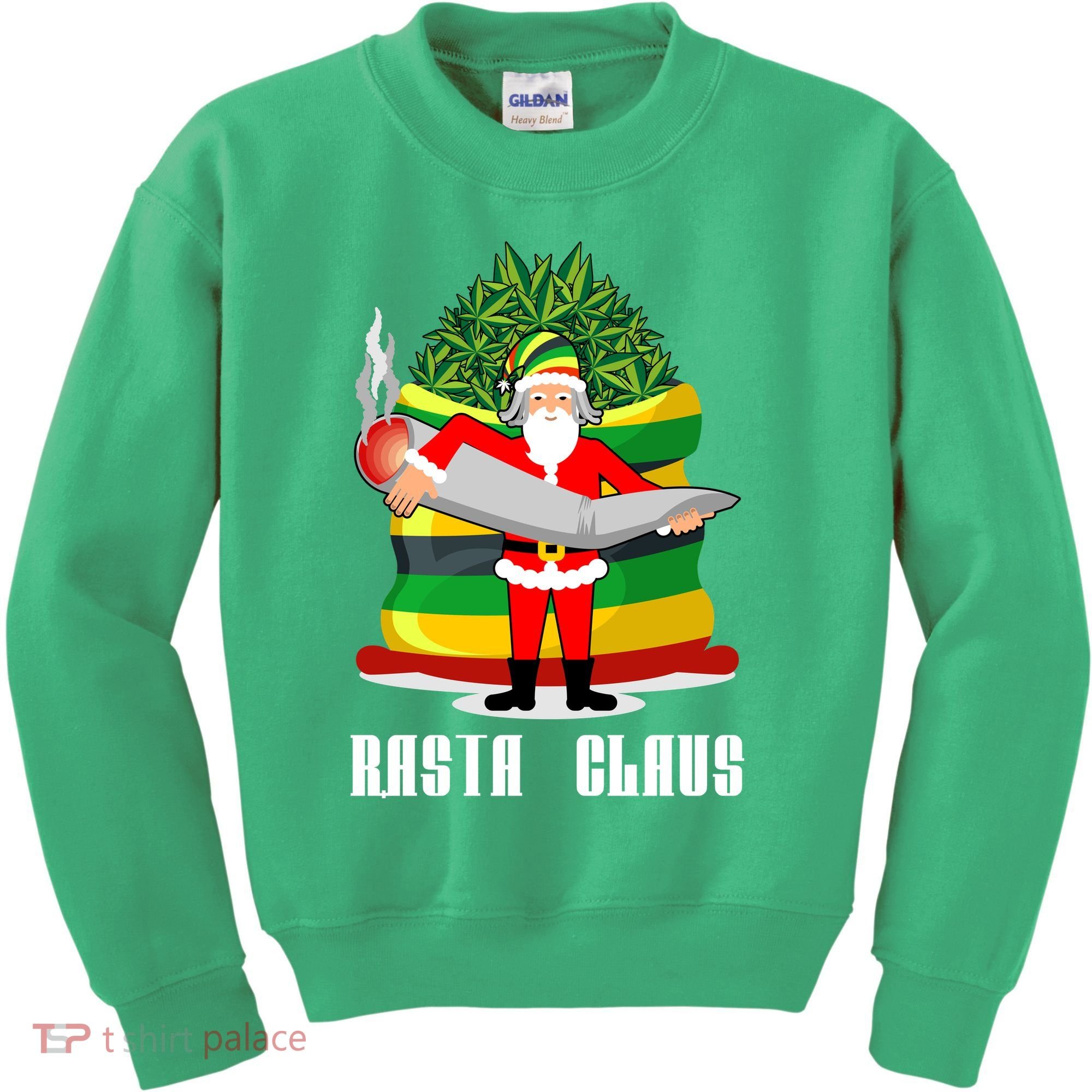 Rasta Claus Santa Funny Christmas Kids Sweatshirt