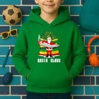 Rasta Claus Santa Funny Christmas Kids Hoodie thumb 2