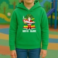 Rasta Claus Santa Funny Christmas Kids Hoodie thumb 3