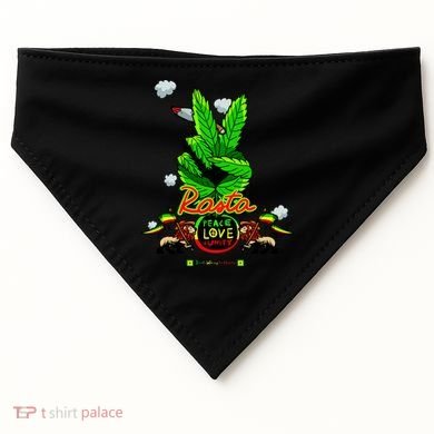 Rasta Jamaica Peace Love Unity USA-Made Doggie Bandana