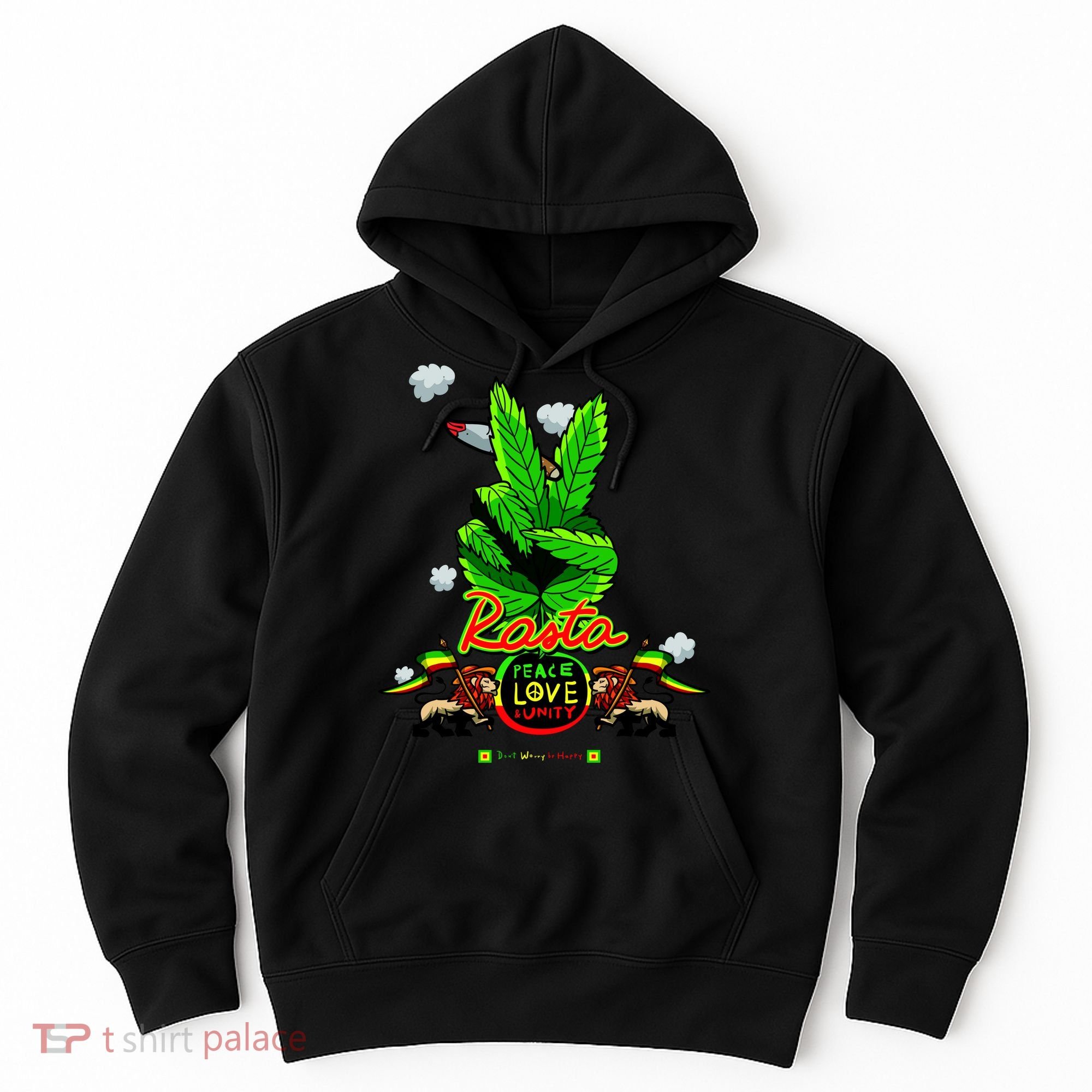 Rasta Jamaica Peace Love Unity Hoodie