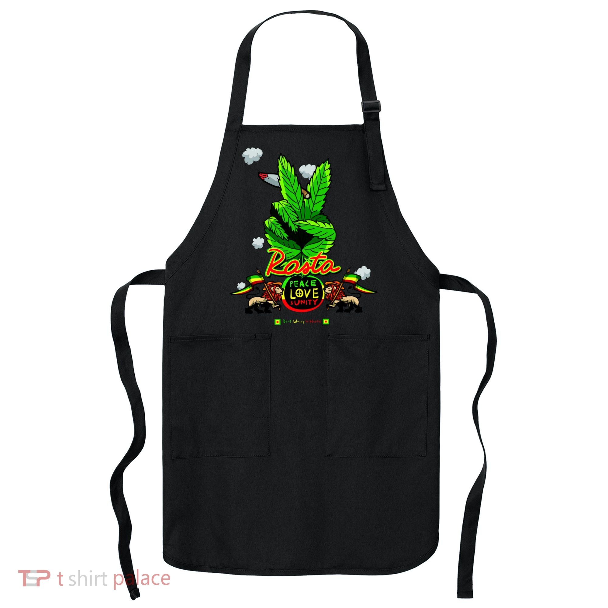 Rasta Jamaica Peace Love Unity Apron