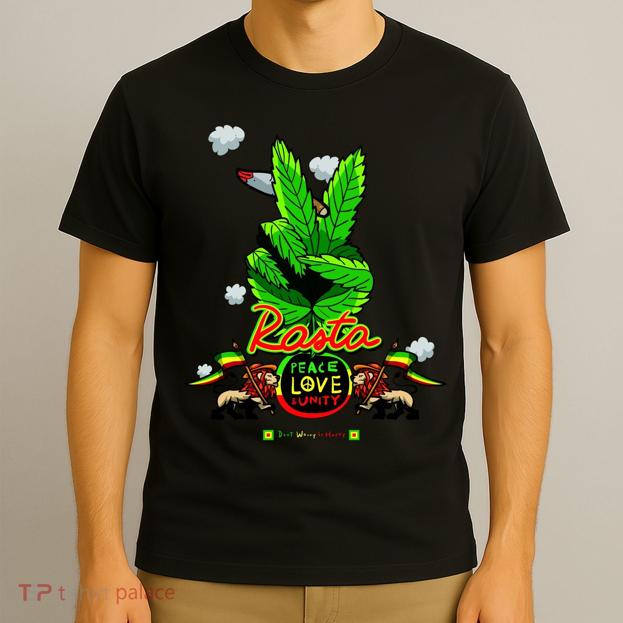 Rasta Jamaica Peace Love Unity T-Shirt