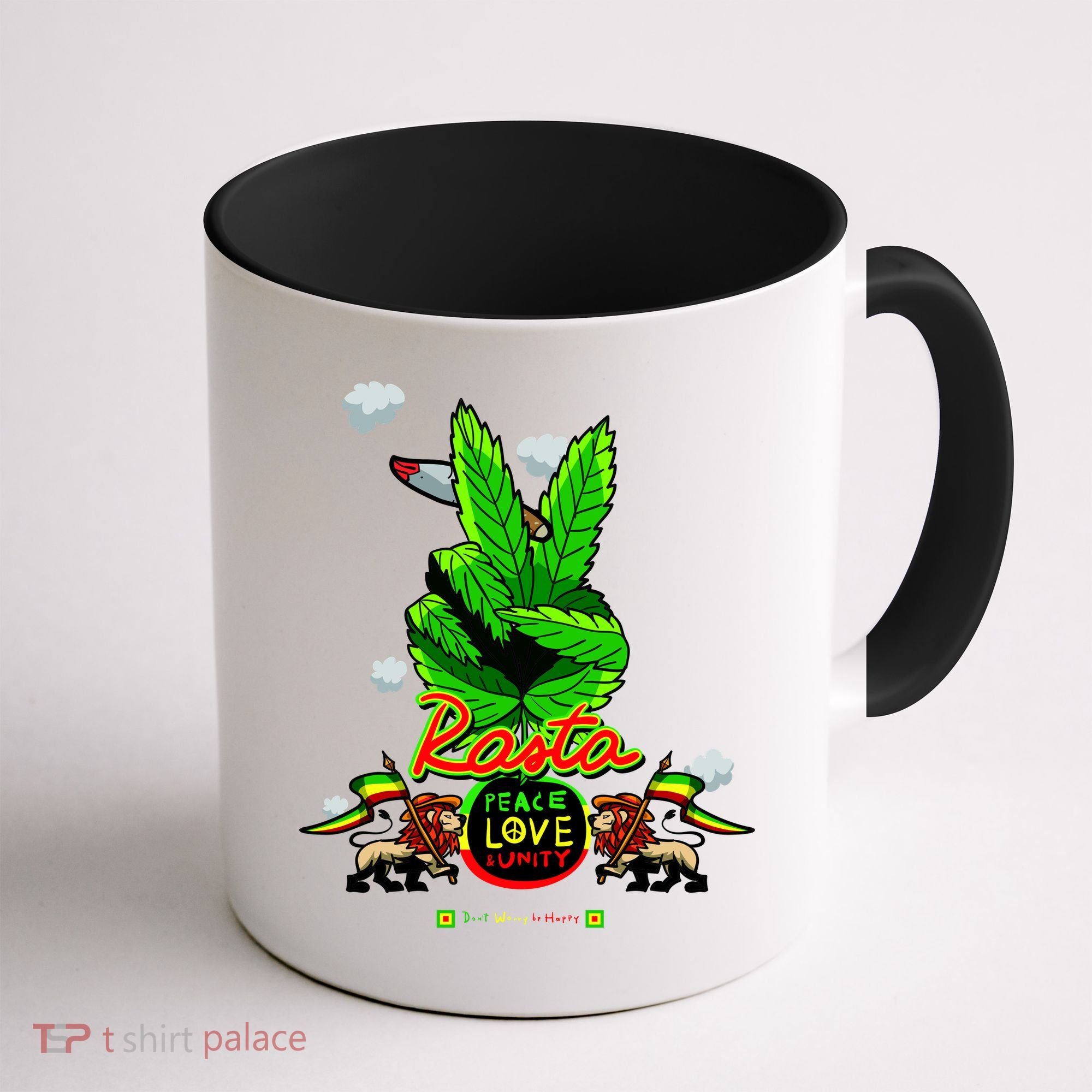 Rasta Jamaica Peace Love Unity Coffee Mug