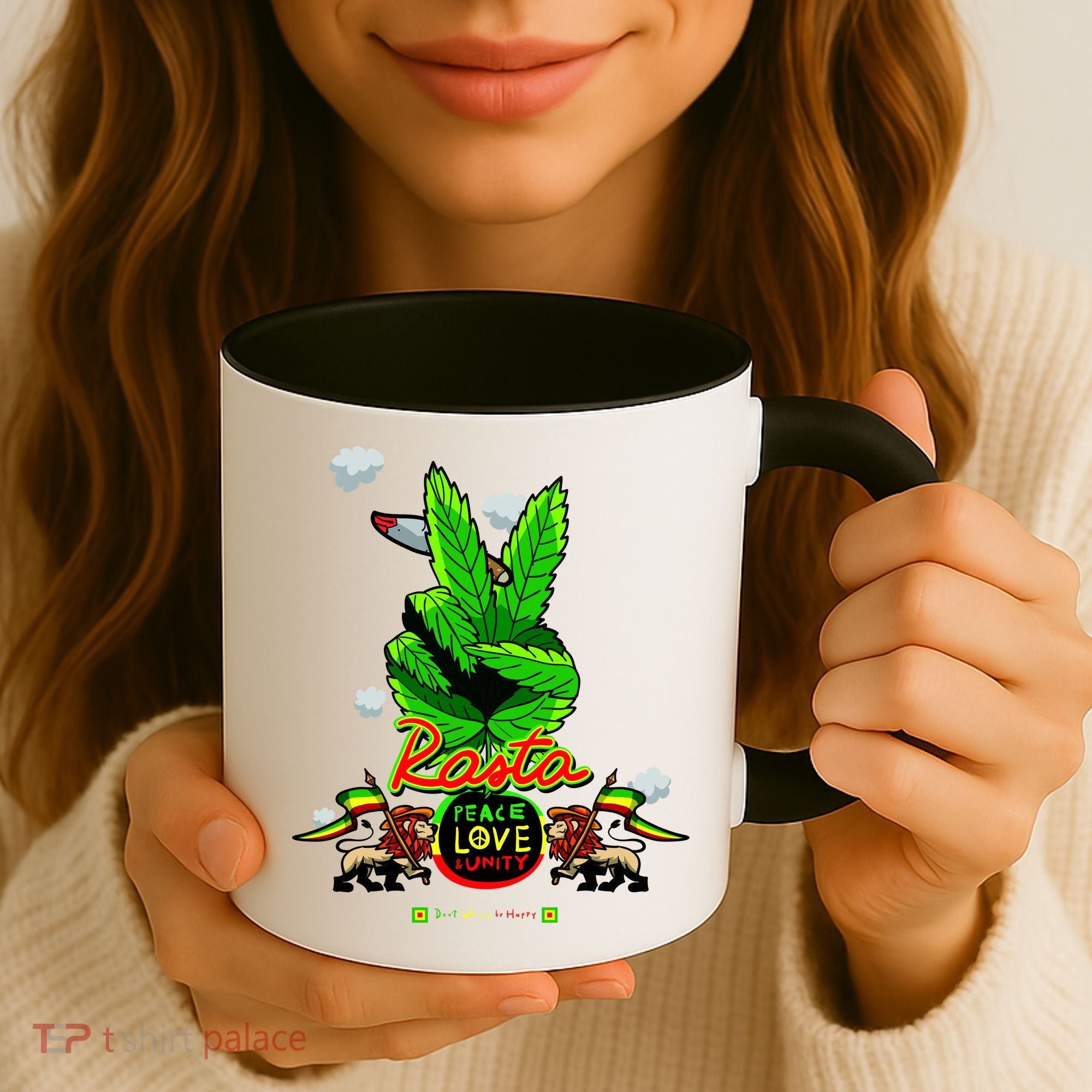 Rasta Jamaica Peace Love Unity Coffee Mug