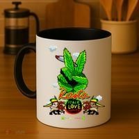 Rasta Jamaica Peace Love Unity Coffee Mug thumb 4