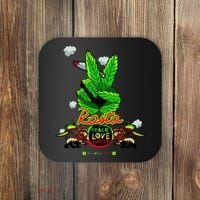 Rasta Jamaica Peace Love Unity Coaster thumb 0