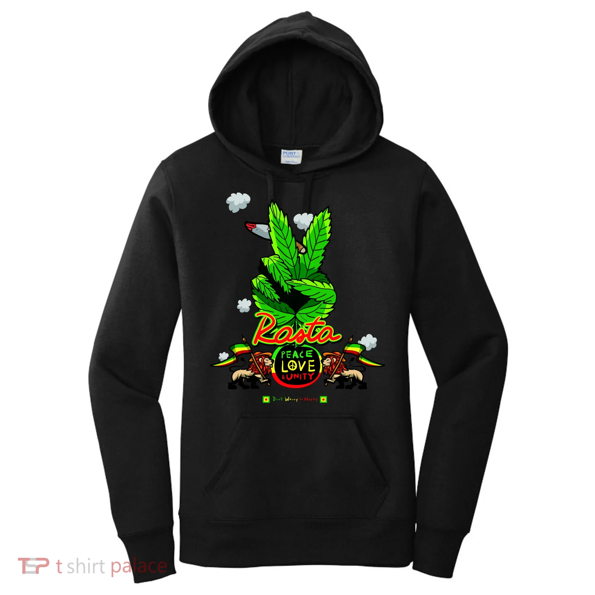 Rasta Jamaica Peace Love Unity Women's Hoodie