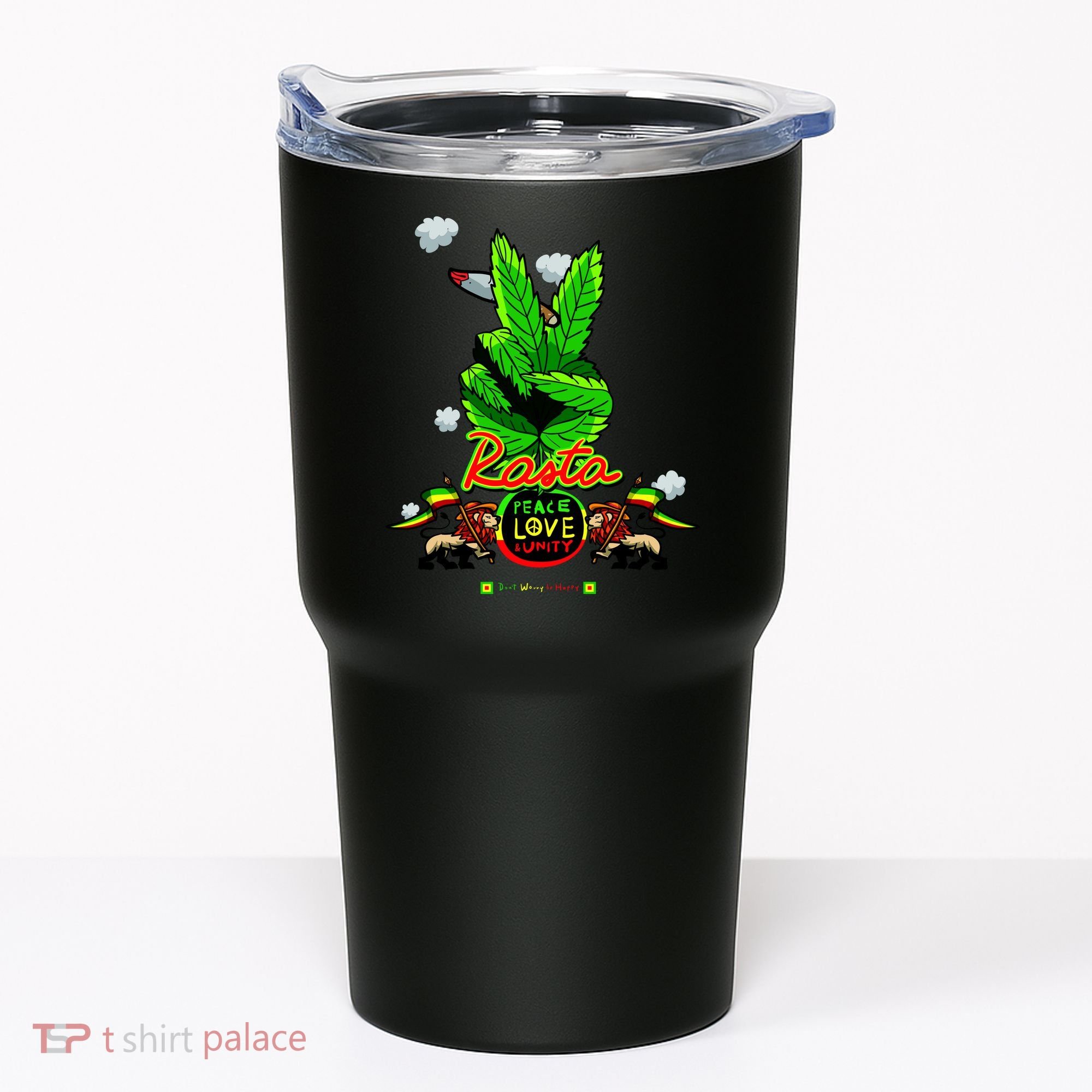 Rasta Jamaica Peace Love Unity Tumbler