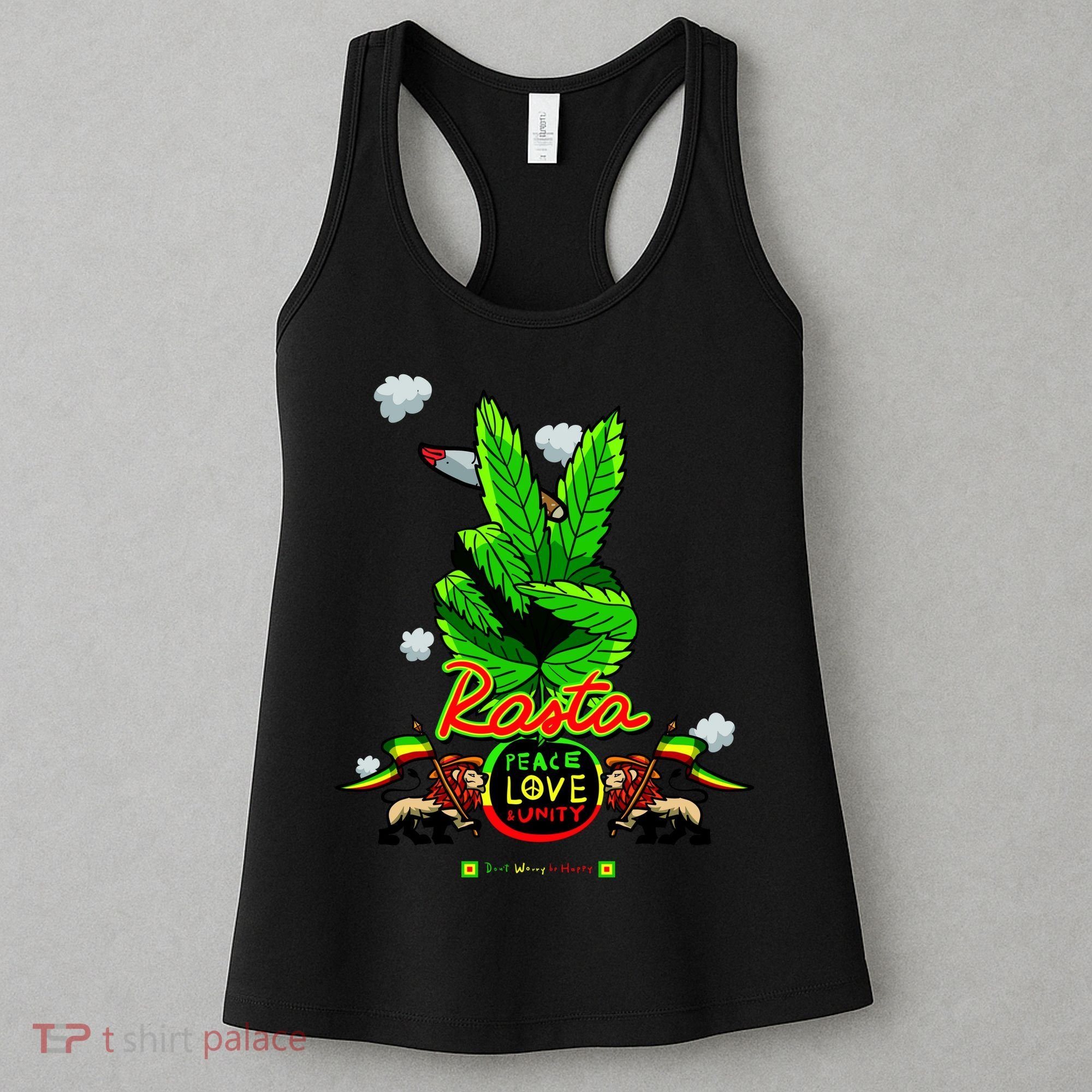 Rasta Jamaica Peace Love Unity Women's Tank Top