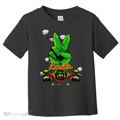 Rasta Jamaica Peace Love Unity Toddler T-Shirt