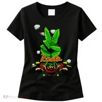 Rasta Jamaica Peace Love Unity Women's T-Shirt thumb 0