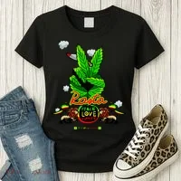 Rasta Jamaica Peace Love Unity Women's T-Shirt thumb 3