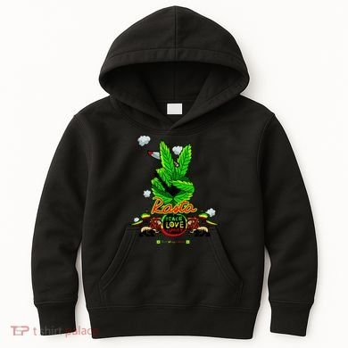 Rasta Jamaica Peace Love Unity Kids Hoodie