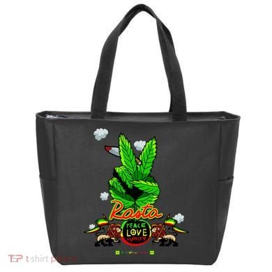 Rasta Jamaica Peace Love Unity Tote Bag