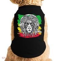 Rasta Lion With Glasses Smoking A Joint Doggie Tank thumb 0
