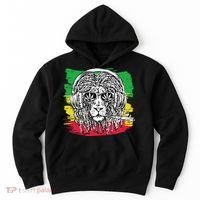 Rasta Lion With Glasses Smoking A Joint Hoodie thumb 0