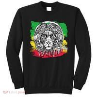 Rasta Lion With Glasses Smoking A Joint Sweatshirt thumb 0