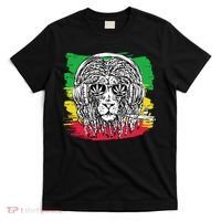 Rasta Lion With Glasses Smoking A Joint T-Shirt thumb 0