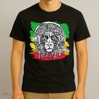 Rasta Lion With Glasses Smoking A Joint T-Shirt thumb 3