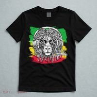 Rasta Lion With Glasses Smoking A Joint T-Shirt thumb 5