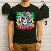Rasta Lion With Glasses Smoking A Joint T-Shirt thumb 6