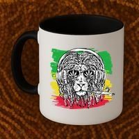 Rasta Lion With Glasses Smoking A Joint Coffee Mug thumb 2