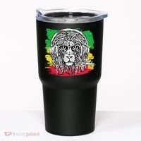 Rasta Lion With Glasses Smoking A Joint Tumbler thumb 0