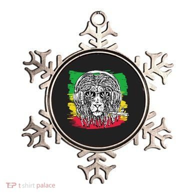 Rasta Lion With Glasses Smoking A Joint Ornament