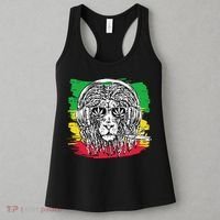 Rasta Lion With Glasses Smoking A Joint Women's Tank Top thumb 3