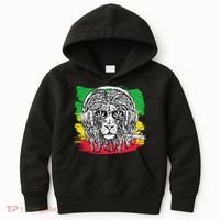 Rasta Lion With Glasses Smoking A Joint Kids Hoodie thumb 0